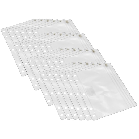 Charles Leonard Clear Vinyl Pencil Pouch with Zip-lock Closure, PK24, Recommended Age: 5+ Years 76370